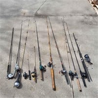 T1 10Pcs Penn Fishing poles Zebco Shakespeare