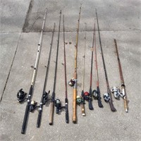 T1 10Pcs Penn Fishing poles johnson Shakespeare