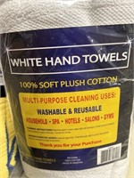 White hand towels 12 ct