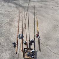T1 12Pcs Penn Fishing poles Zebco Shakespeare
