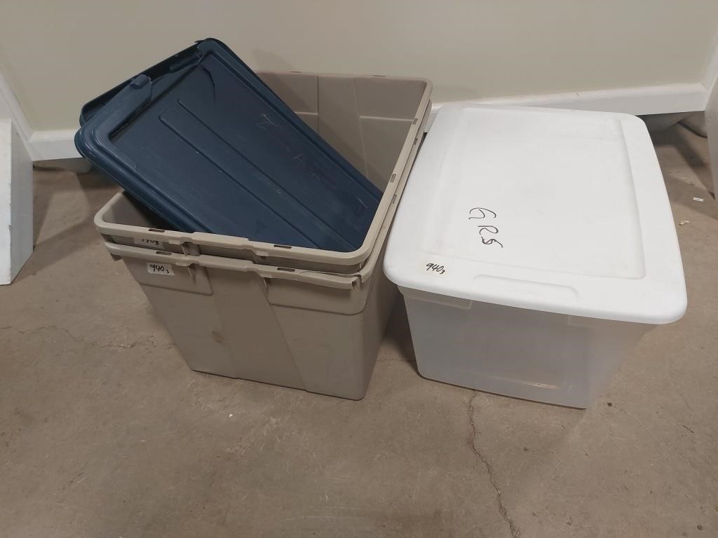 Storage Bins - Lot of 3  - See Desc