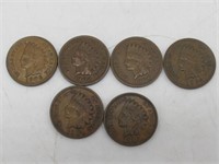 LOT OF 6 MS40+ INDIAN HEAD, ALL QUALITY , READABLE