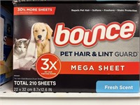Bounce mega sheet 210 ct