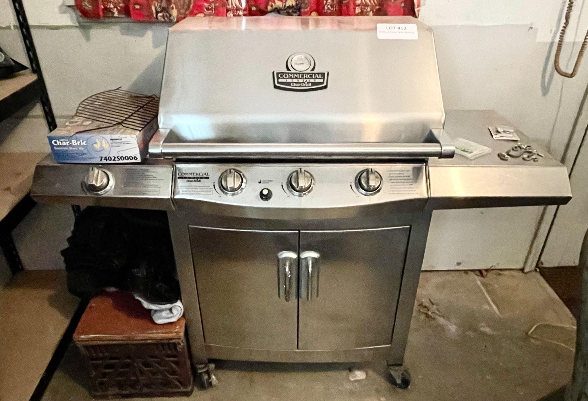 Char Broil stainless commercial BBQ grill