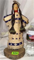 Leather & beaded Indian doll