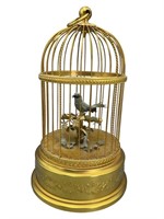 Reuge Switzerland Antique Mechanical Bird Cage