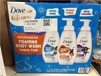 Dove kids care body wash 3 pack