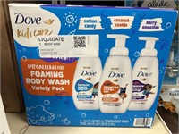 Dove kids care body wash 3 pack