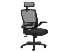 Adjustable High-Back Mesh Chair with Flip-up Arms