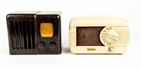Lot Of 2 Vintage Plastic Case Tube Radios