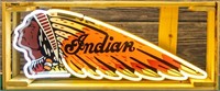 Neon Sign Indian Motorcycle in Crate