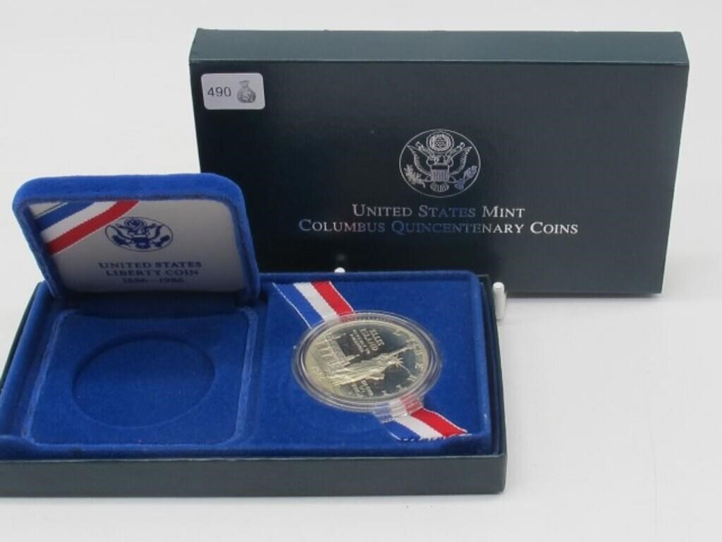 COLUMBAS PROOF COMM SILVER DOLLAR IN BOX