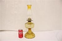 18.5" Amber Glass Oil Lamp