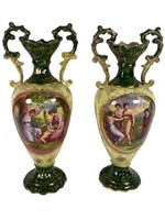 2 Antique Sandon England Artware Vases
