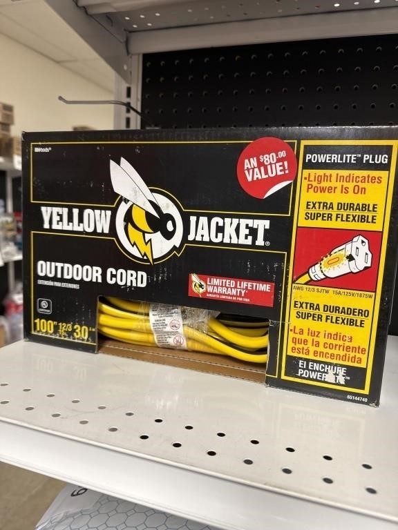 Yellow Jacket outdoor cord 100ft