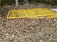 7-Various Size Yellow Steel Fence or Gaurd Panels