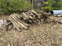 Approx 70+/- Wood Treated Fence Posts