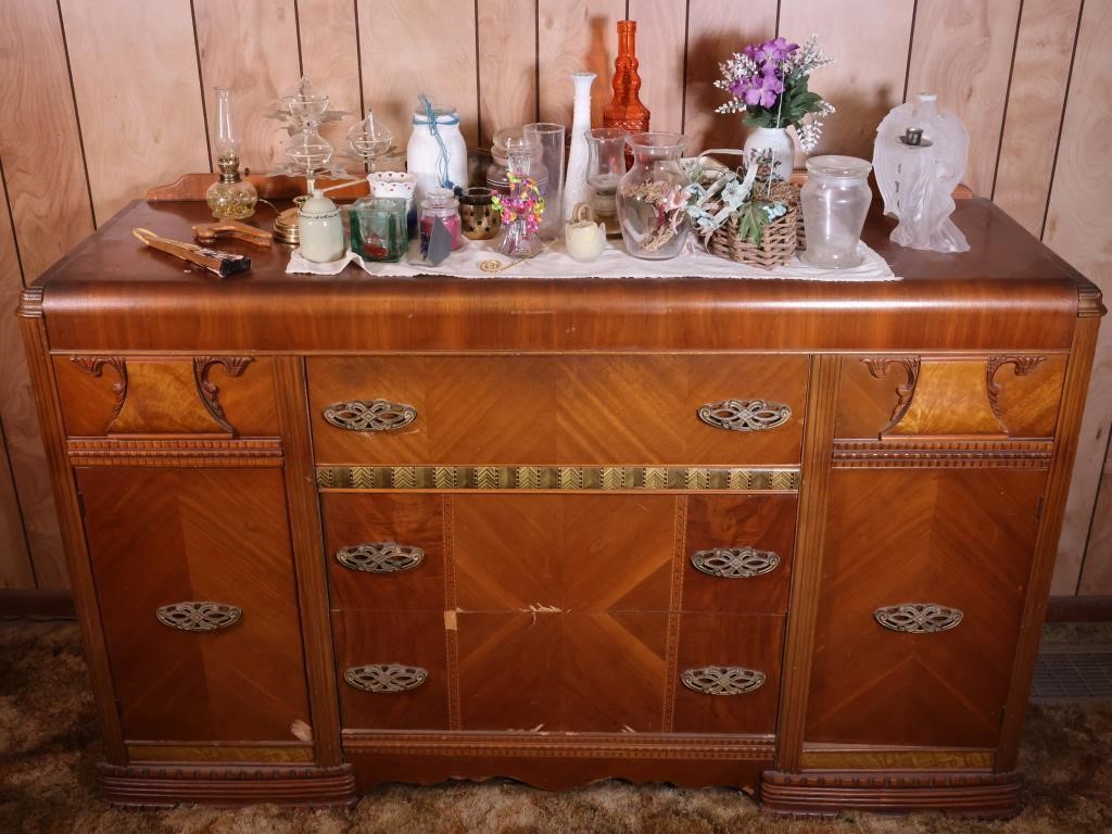 Antique Buffet with Contents