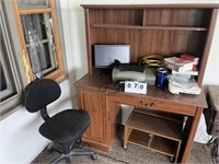 Desk, Chair, contents