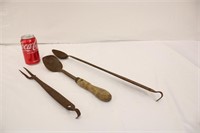 Vintage Steel Fork & Spoons, Rusty