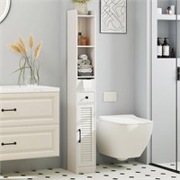 Befrases Slim Bathroom Cabinet  White 59H