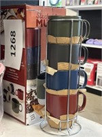 Stackable mugs 4 ct - holder