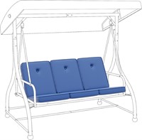 Waterproof Outdoor Swing Cushions - 3-Seat, Navy