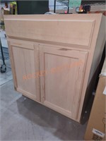 30"W×24"D×34.5"H Wood Base Cabinet