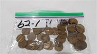 38) 1951 Wheat Pennies Unsorted Except By Year
