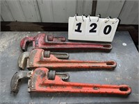 (3) Ridgid 14" Pipe Wrenches