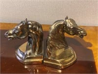 Brass Horsehead Bookends