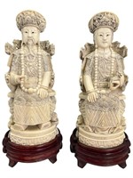 Carved Natural Material QUAINLONG Emperor,Empress