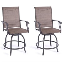 1 LOT, 2 Isabella High Swivel Metal Frame Outdoor