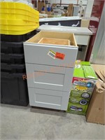 18" x 25" x 35" gray 3 drawer cabinet base