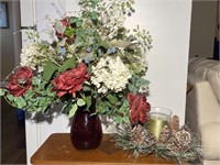 Floral Arrangements & Candle