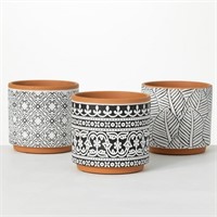 1 LOT, 4 PIECES, 1 Sullivans Terracotta Black &