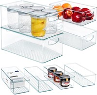 8 PACK Hudgan Pantry Organizer Bins 2XL+2M+4S