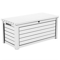 1 Keter 165-Gallon Resin Outdoor Deck Box - White