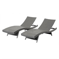 1 Etta Avenue Gray Mirabel Outdoor Wicker Chaise