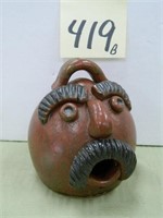 Vintage Face Design Pottery Jug