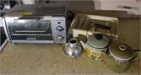 Toaster Oven, 6 Tumbler Glasses, Tea Pots, & more