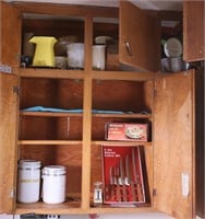 Cutlery Set, White Canisters, All Cabinet Contents