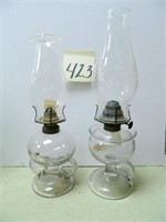 1870 Oil Guard Finger Lamp & 1868 Ripley & Co. -