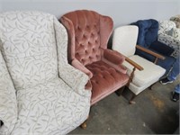 2 WINGBACK CHAIRS & 2 ARM CHAIRS