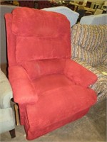 RED CLOTH ARM RECLINER