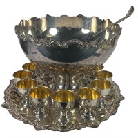 BSC Plated Punch Bowl Set