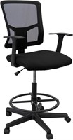 Sit to Stand Stool Chair  22.5 to 27.5" Black