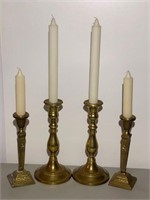 4 Candlesticks & Candles
