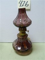 Mini Amethyst Paneled Kerosene Lamp