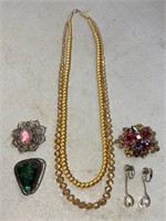 Necklace, Earrings, Broaches